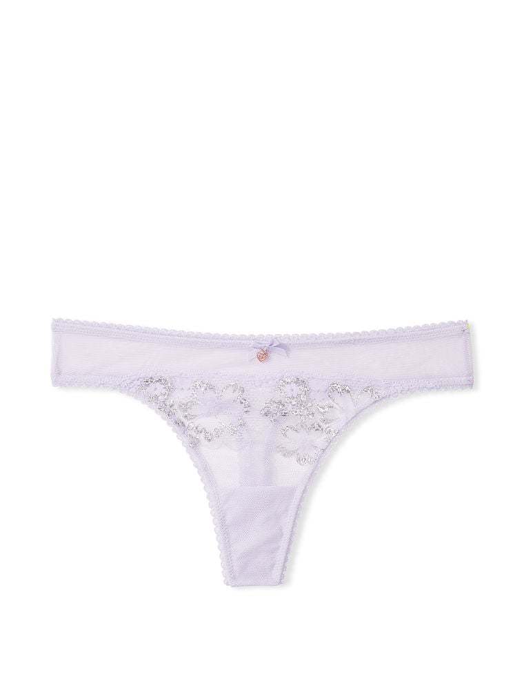 Lace-Front Thong Panty