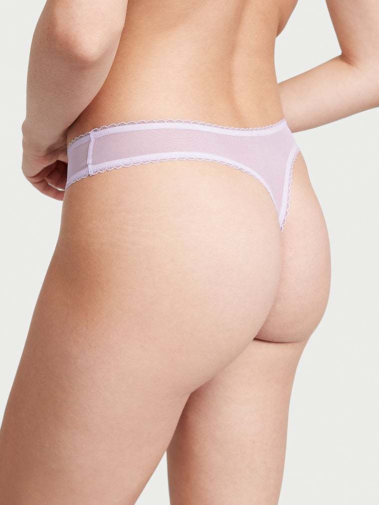 Lace-Front Thong Panty