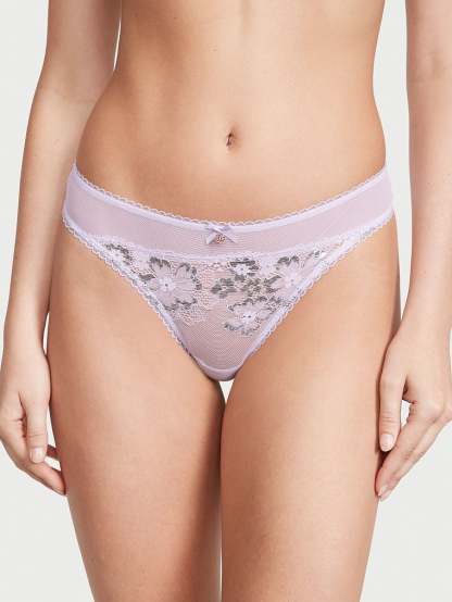 Lace-Front Thong Panty