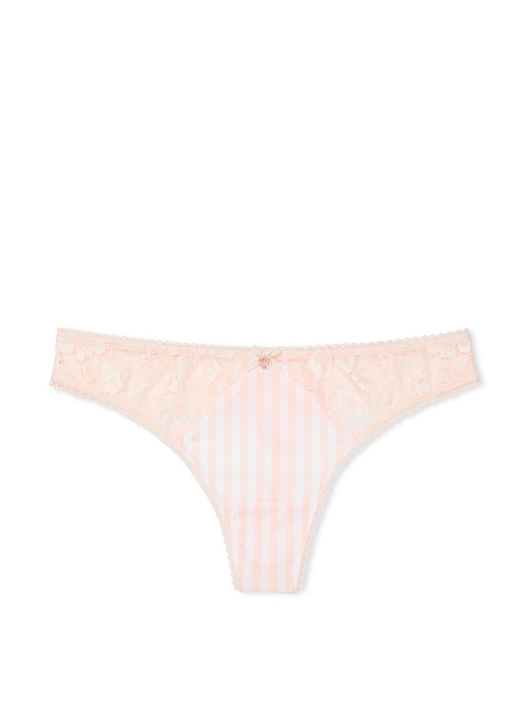 Lace-Front Thong Panty