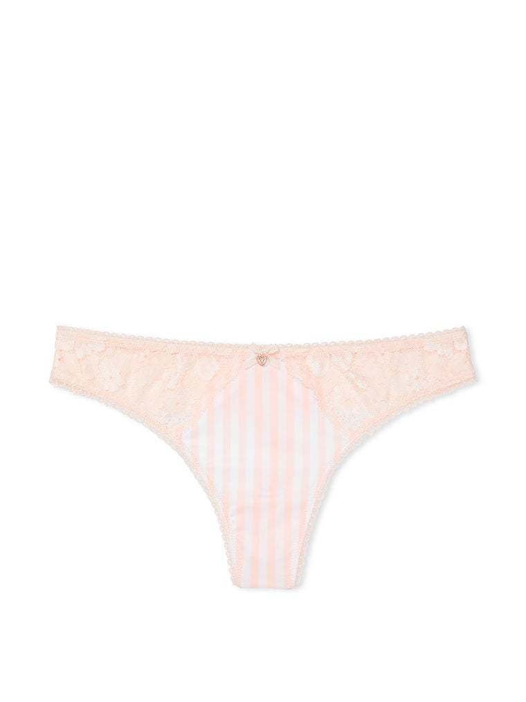 Lace-Front Thong Panty