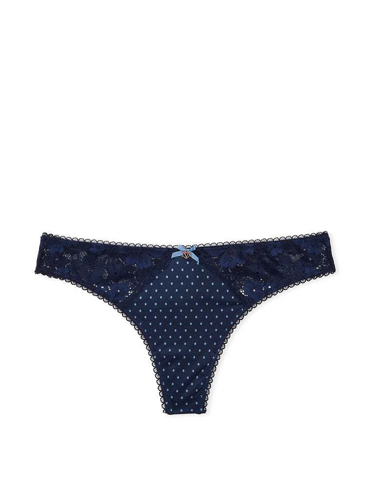 Lace-Front Thong Panty