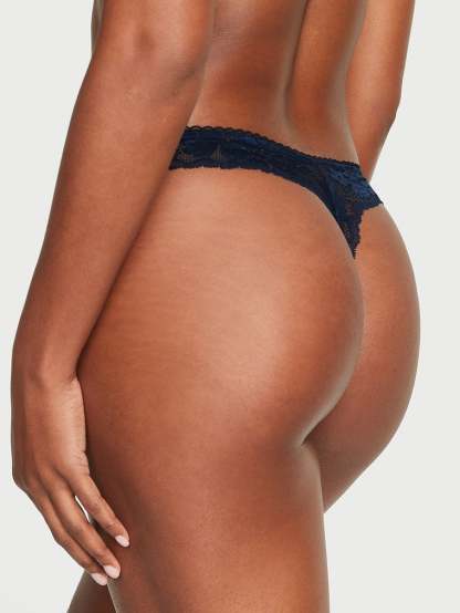 Lace-Front Thong Panty