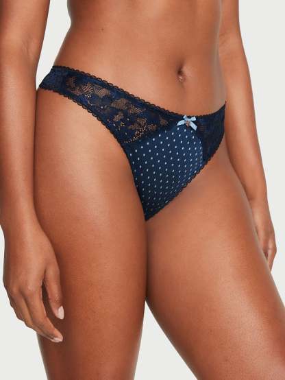 Lace-Front Thong Panty