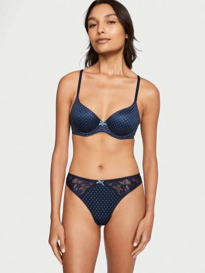Lace-Front Thong Panty