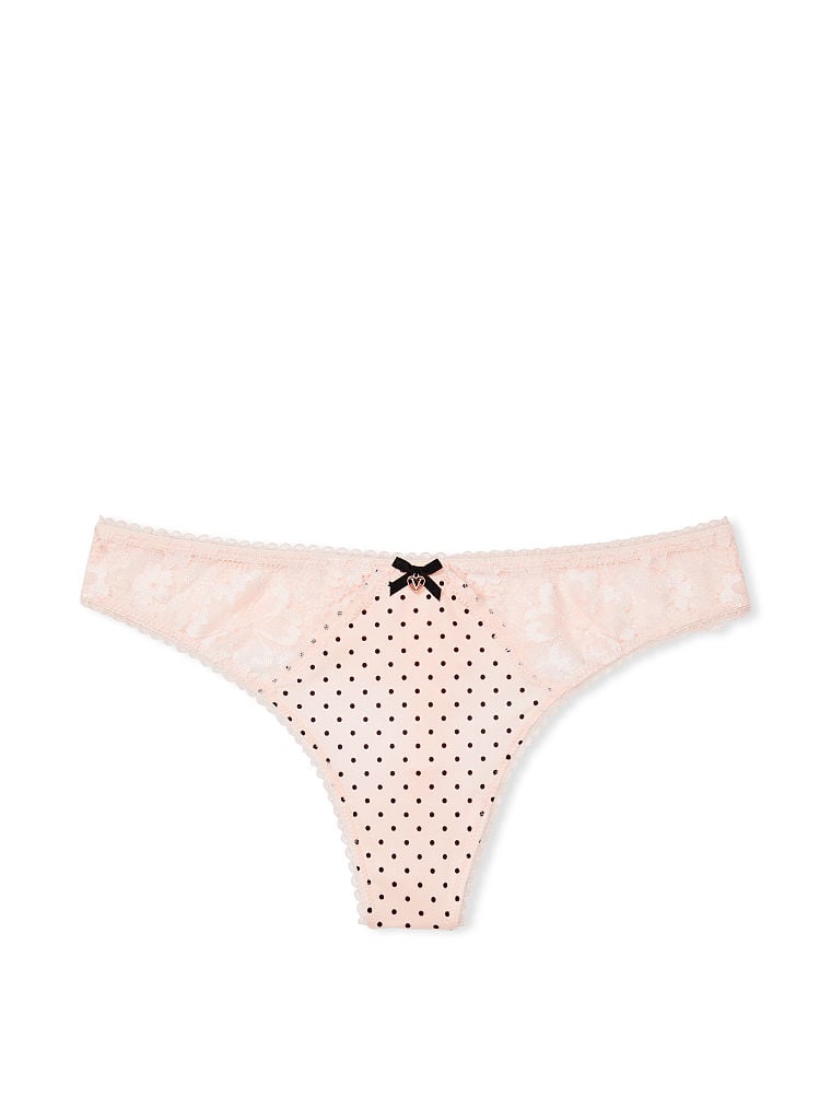 Lace-Front Thong Panty