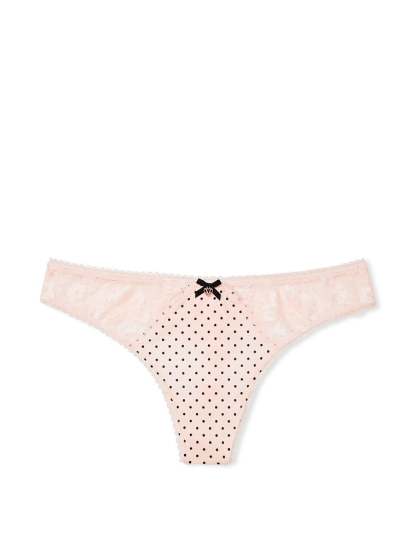 Lace-Front Thong Panty