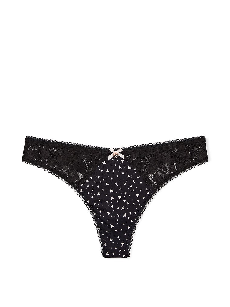 Lace-Front Thong Panty