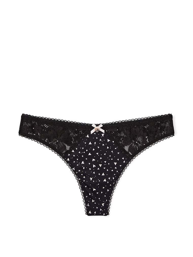 Lace-Front Thong Panty
