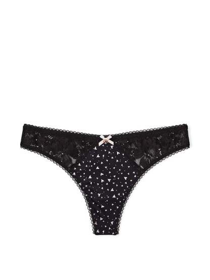 Lace-Front Thong Panty
