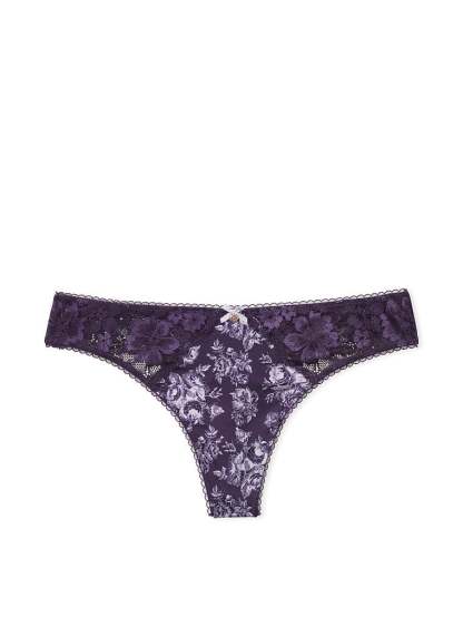 Lace-Front Thong Panty