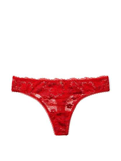 Lace-Front Thong Panty