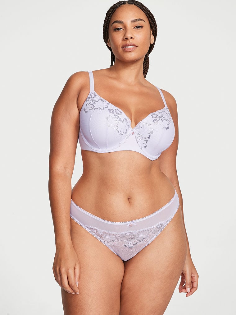 Lace-Front Thong Panty