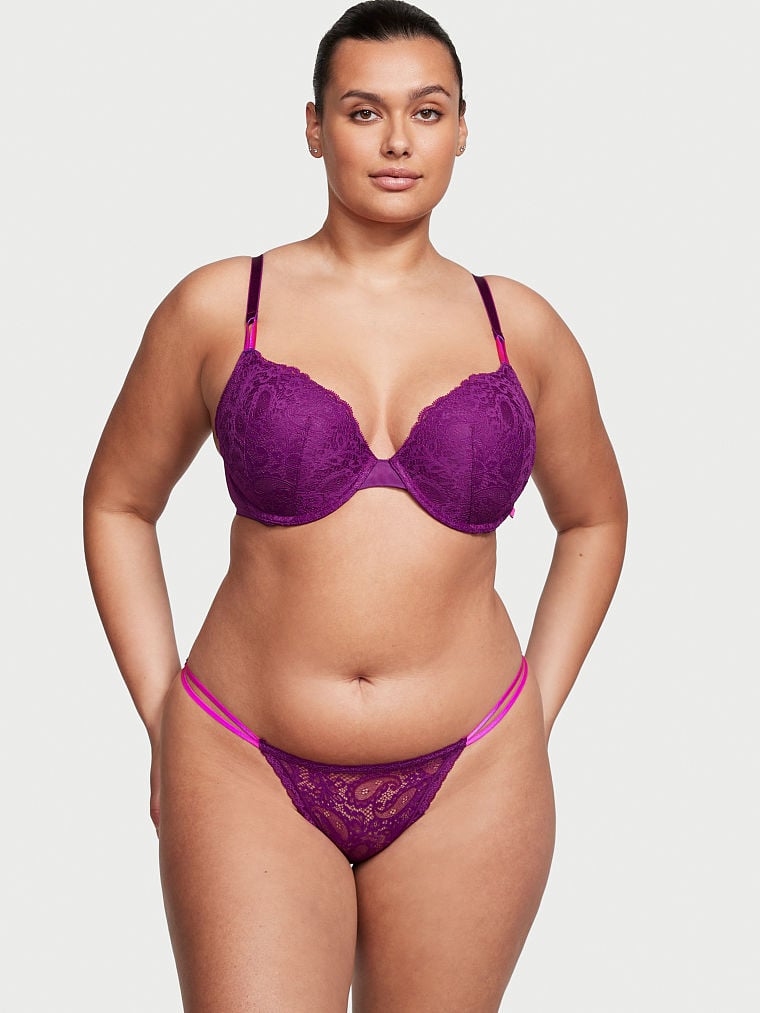 Sexy Tee Lightly Lined Paisley Lace Demi Bra