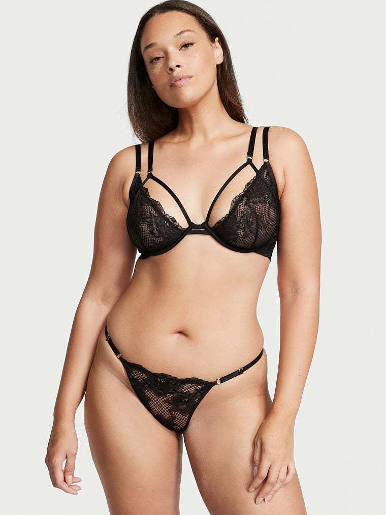 Fishnet Lace V-String Panty