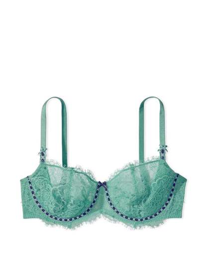 Wicked Unlined Ribbon Slot Lace Balconette Bra
