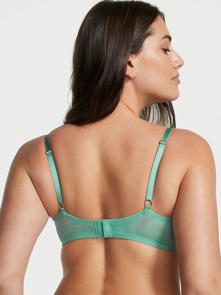 Wicked Unlined Ribbon Slot Lace Balconette Bra