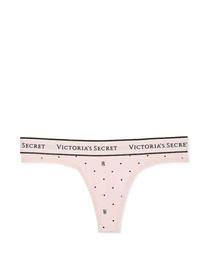 Logo Cotton Thong Panty