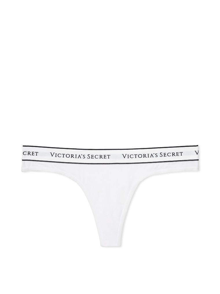 Logo Cotton Thong Panty
