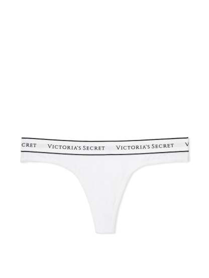 Logo Cotton Thong Panty