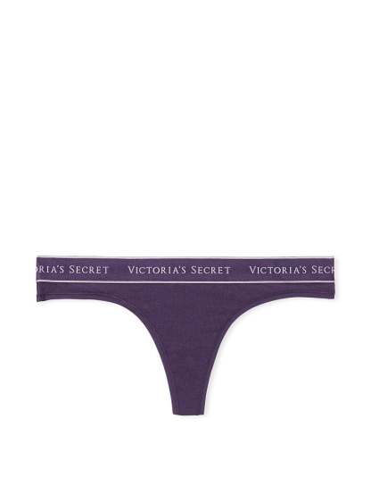 Logo Cotton Thong Panty