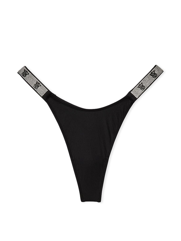 Double Shine Strap Smooth Thong Panty