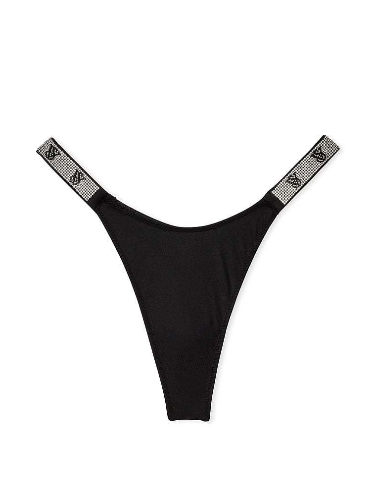Double Shine Strap Smooth Thong Panty