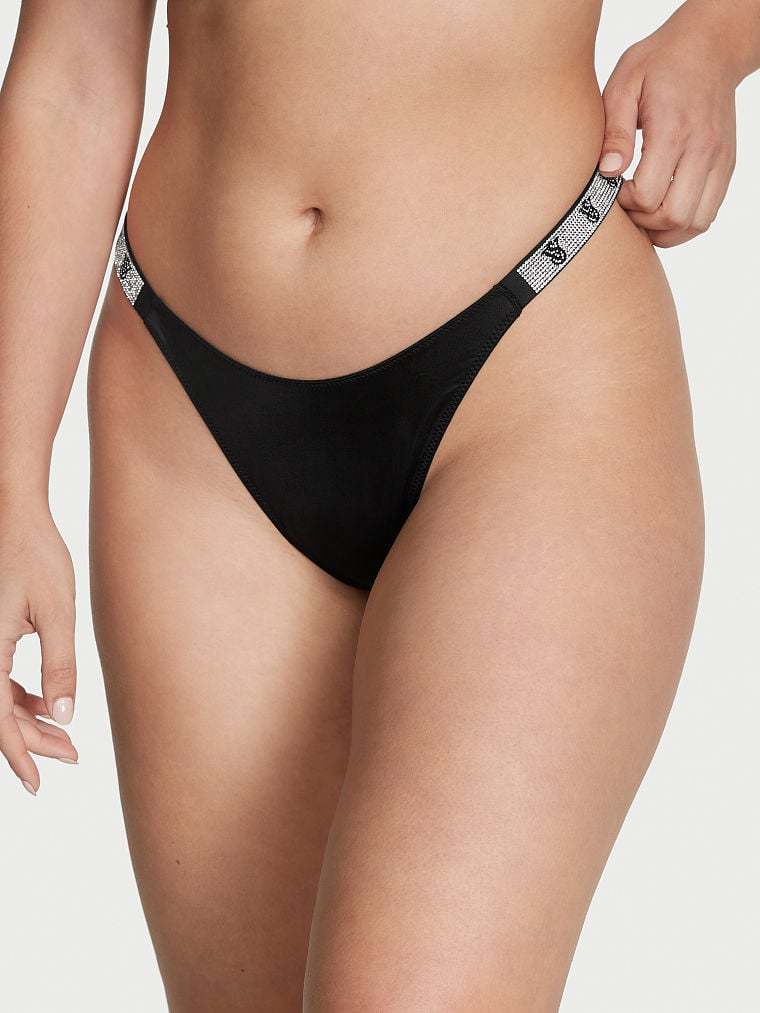 Double Shine Strap Smooth Thong Panty