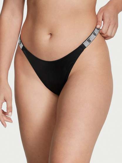 Double Shine Strap Smooth Thong Panty