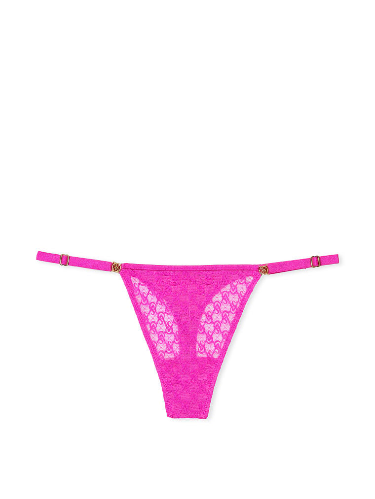 Lace-Trim Thong Panty