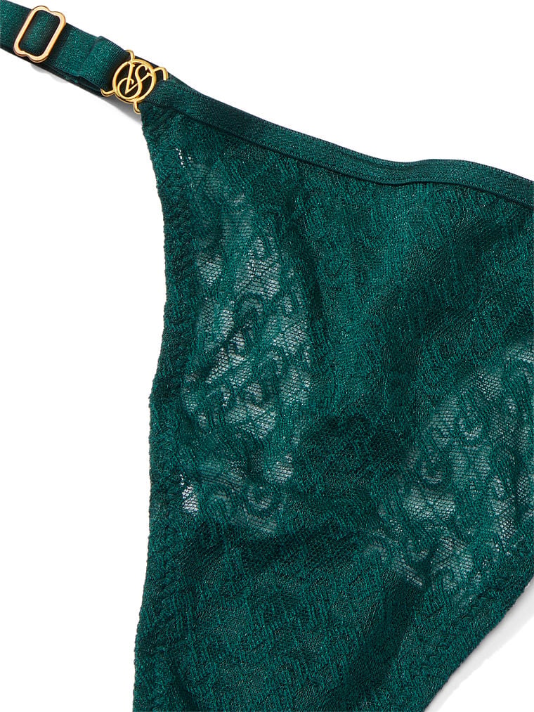 Lace-Trim Thong Panty