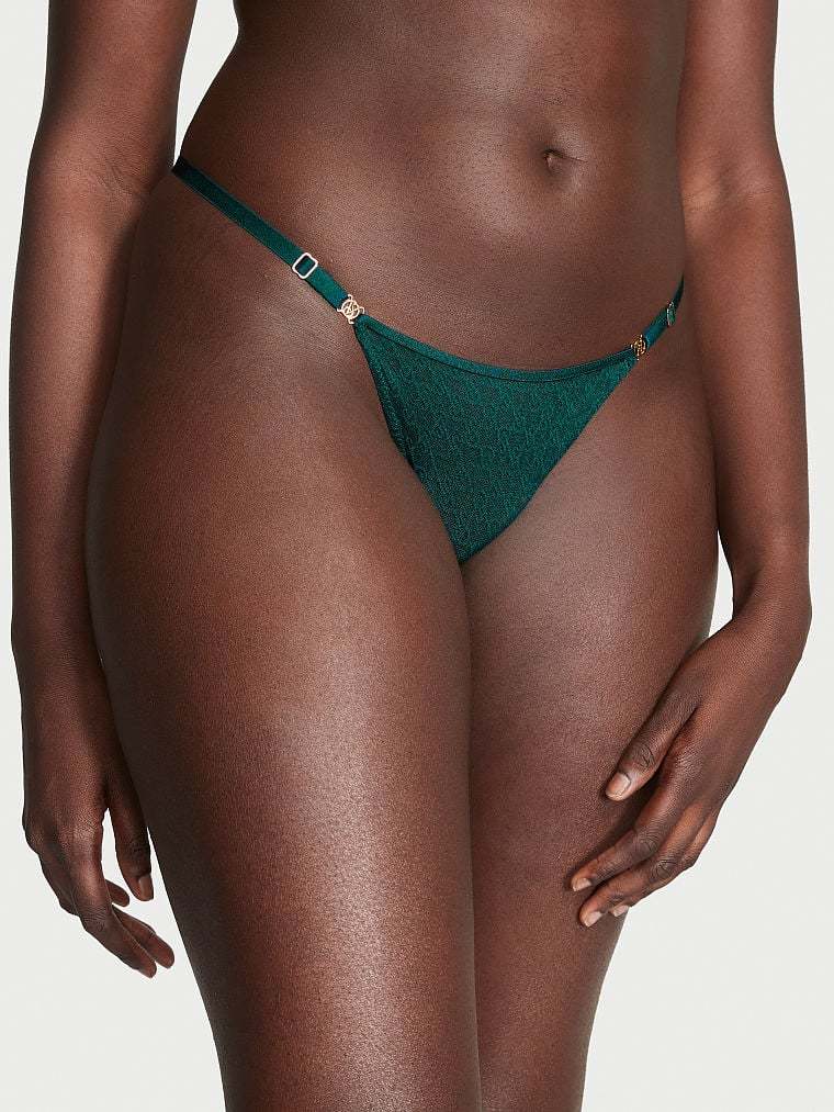Lace-Trim Thong Panty
