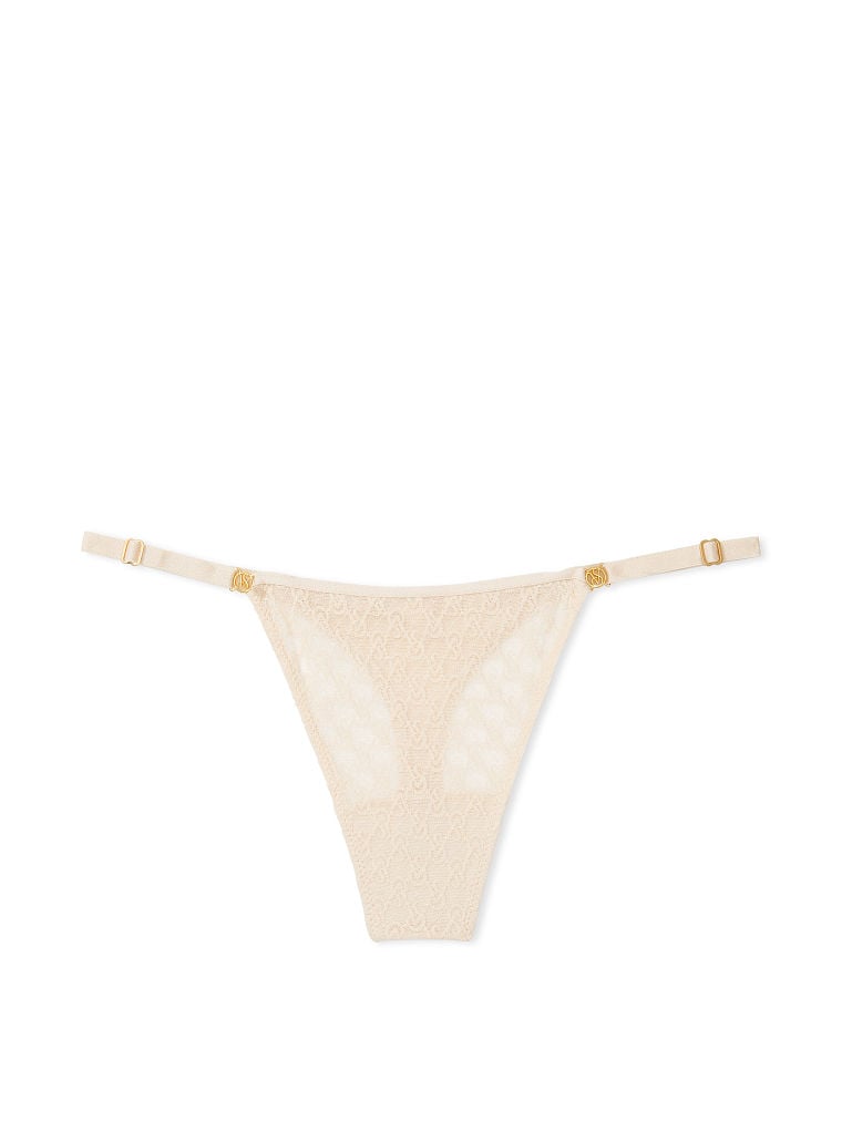Strappy Lace Crotchless Thong Panty