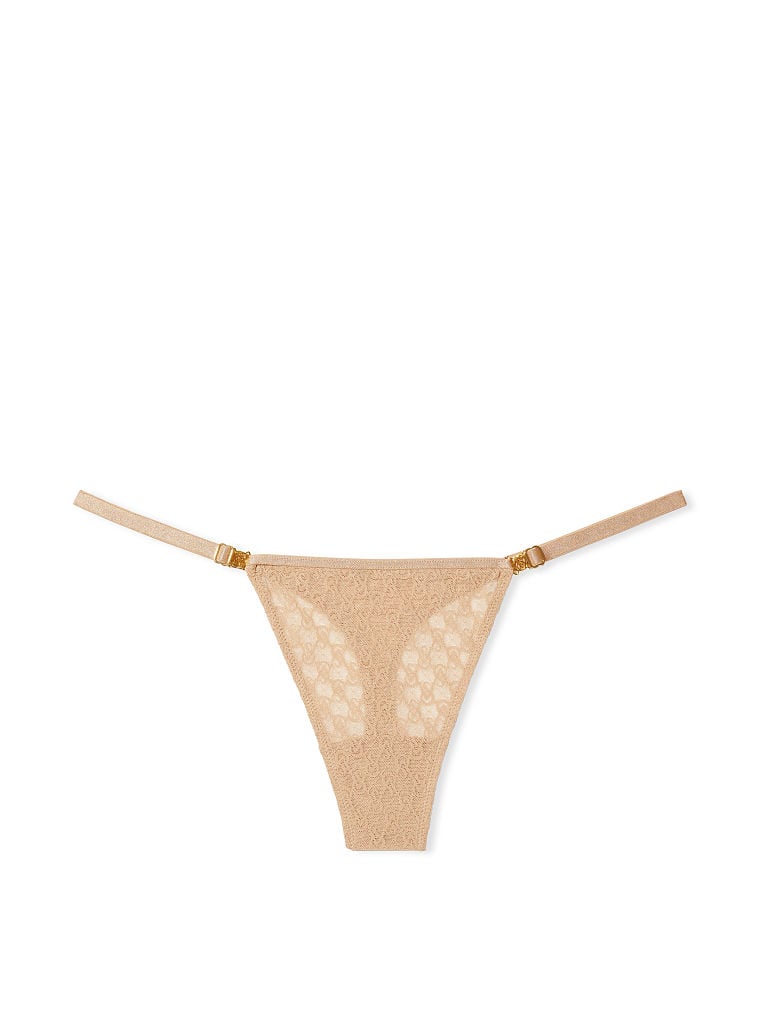 Lace-Trim Thong Panty