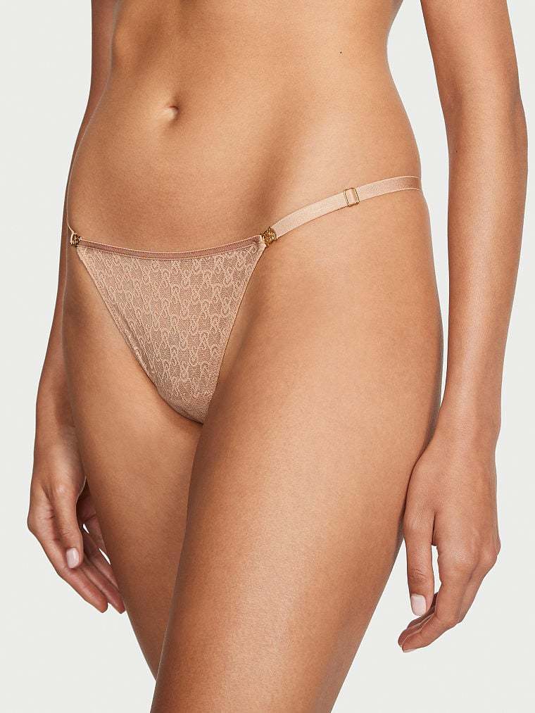 Lace-Trim Thong Panty