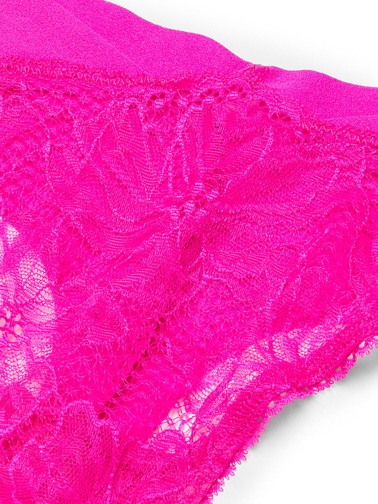 Lace-Front No-Show Thong Panty