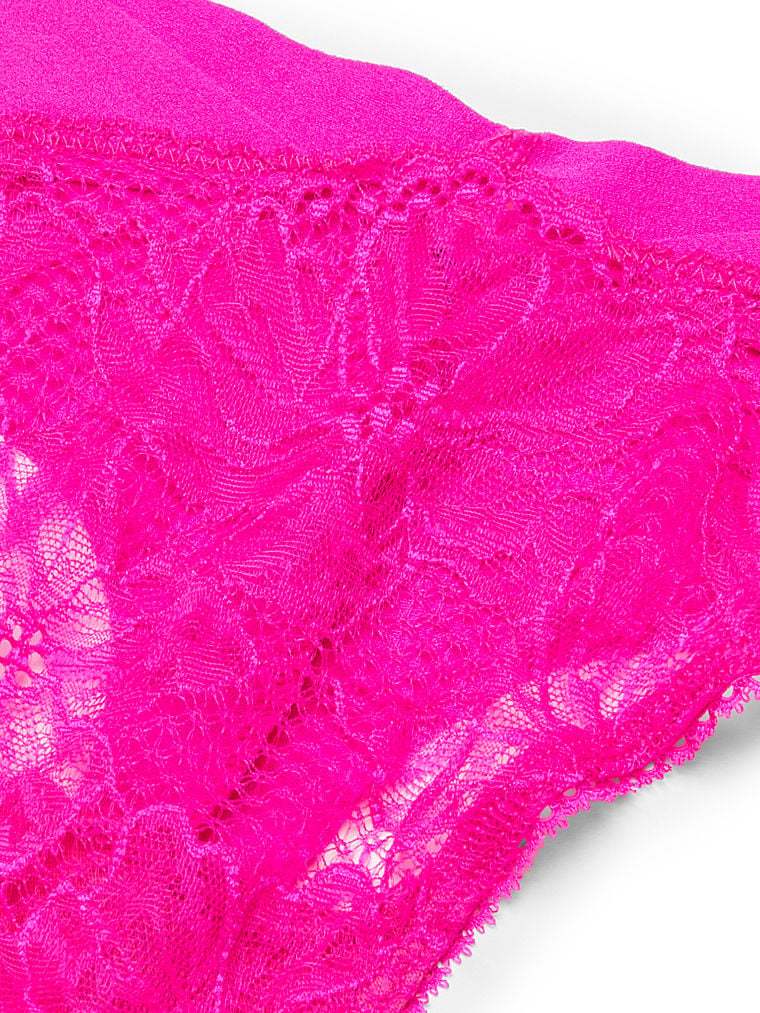 Lace-Front No-Show Thong Panty