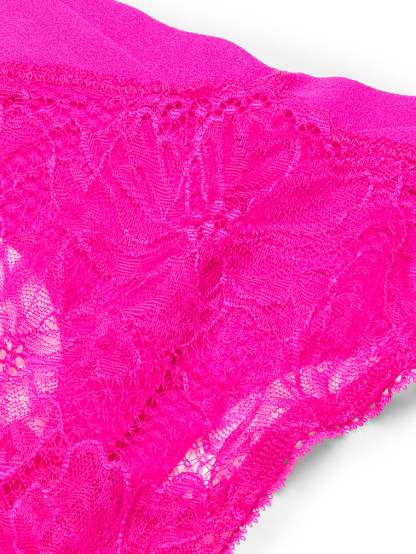Lace-Front No-Show Thong Panty