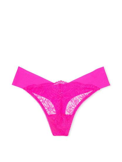 Lace-Front No-Show Thong Panty