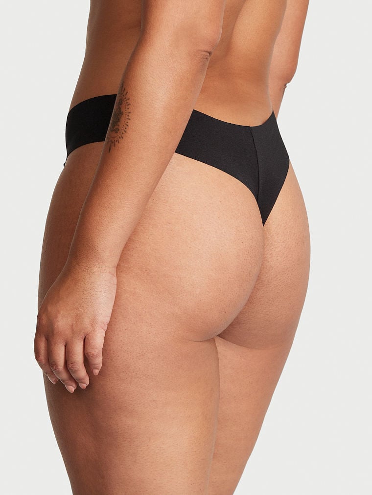 Lace-Front No-Show Thong Panty