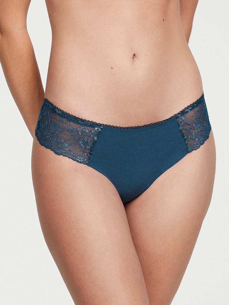 Lace-Front No-Show Thong Panty