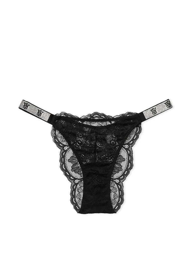Double Shine Strap Smooth Brazilian Panty