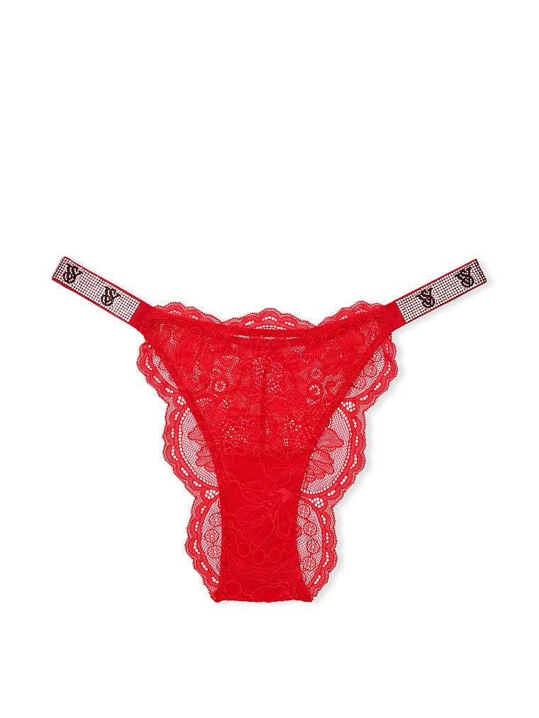Double Shine Strap Smooth Brazilian Panty