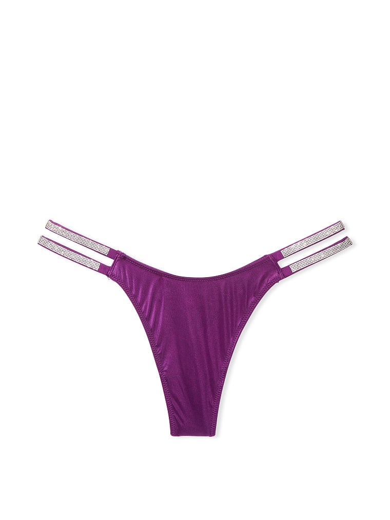 Double Shine Strap Smooth Thong Panty