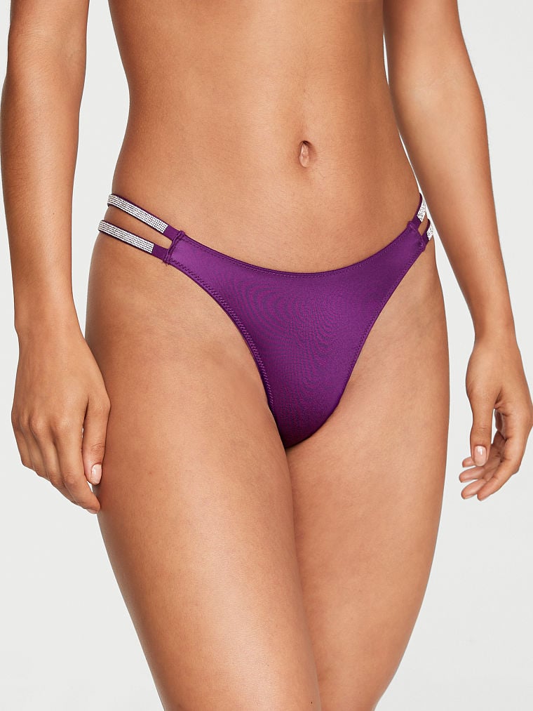 Double Shine Strap Smooth Thong Panty