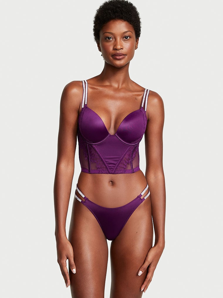 Double Shine Strap Smooth Thong Panty