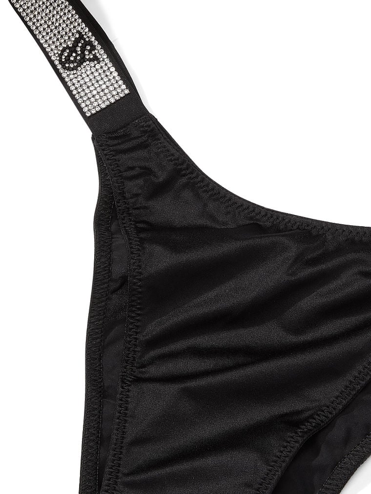 Double Shine Strap Smooth Brazilian Panty