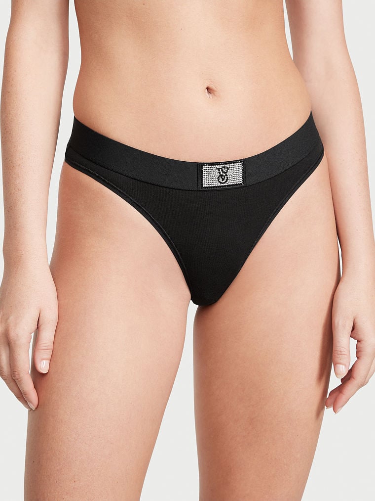 Shine Patch Thong Panty