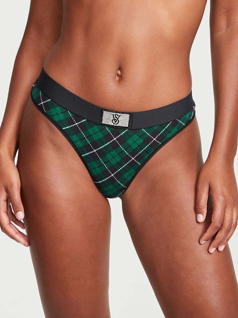 Shine Patch Thong Panty