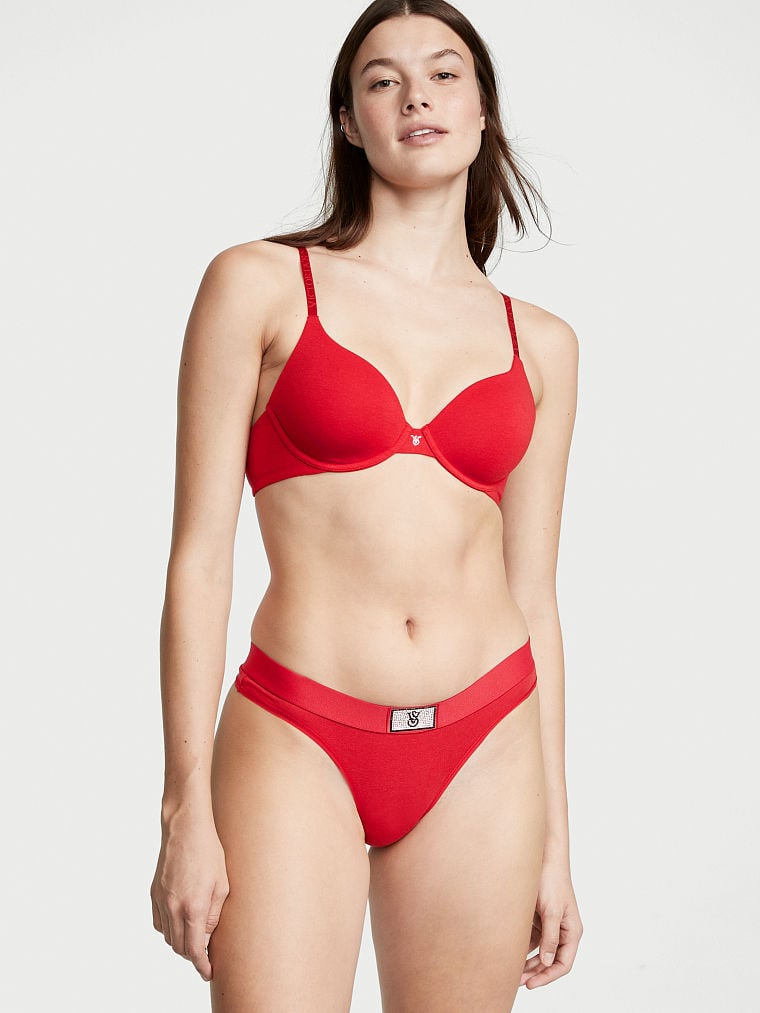 Shine Patch Thong Panty